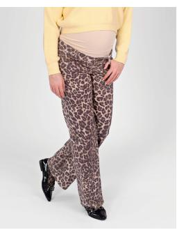 Pantalon Wide Leg Imprimé Léopard – Modèle Julia