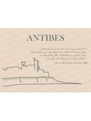 Carte Postale d'Antibes &ndash; Citation Guy de Maupassant par Miss Mam
