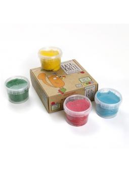 Coffret 4 pots de pâte à modeler naturelle & vegan