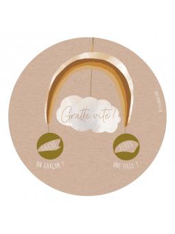 Carte Annonce à Gratter "Garçon ou Fille"