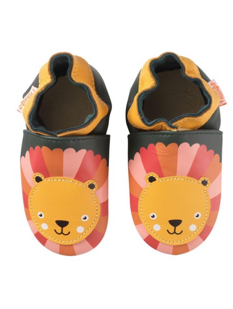 Chaussons Cuir Marion Lion