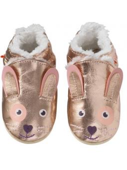 Chaussons Cuir Fourrés Luna le lapin