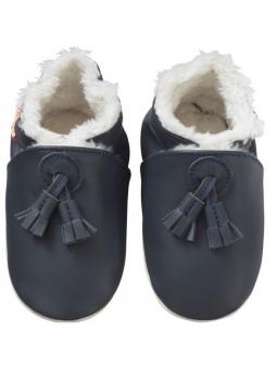 Chaussons Cuir Fourrés Pampille