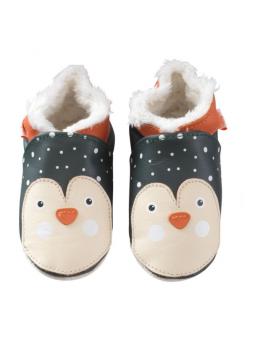 Chaussons Cuir Fourrés Pingouin Antonin