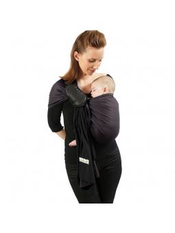 Petite Echarpe Sans Noeud Anthracite/Noir