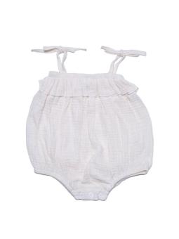 Barboteuse Bretelles Fines Gaze de Coton