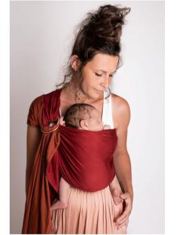 Petite Echarpe Sans Noeud Fauve/Rouge Bourgogne