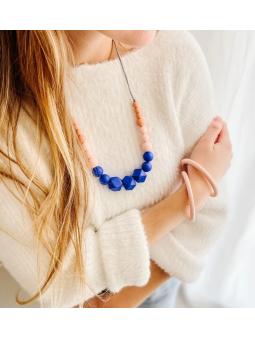 Collier Portage Allaitement Dentition Solène Bleu Royal