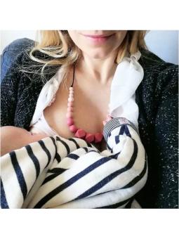 Collier d'allaitement et de dentition Terracotta pour maman/bébé - Chamalo
