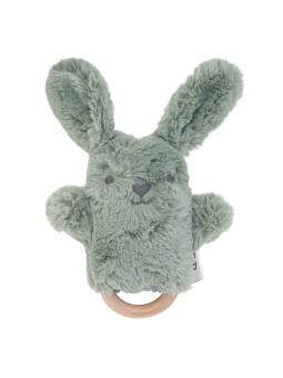 Hochet Lapin Doux avec Anneau Bois