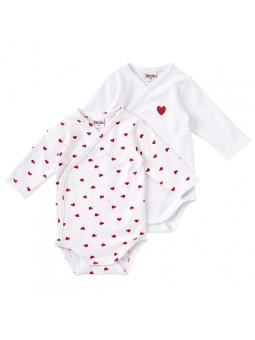 Body Croisé Coeur Manches...