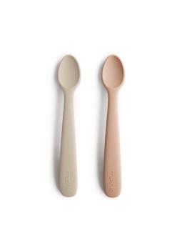 Lot de 2 Cuillères Bébé en Silicone