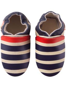 Chaussons Cuir Marcus Rayé