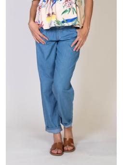 Pantalon de Grossesse en Coton Effet Denim