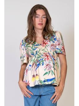 Top de Grossesse et d'Allaitement Imprimé Floral Donna