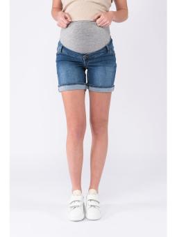 Shorts de Grossesse en Jeans Stone Wash