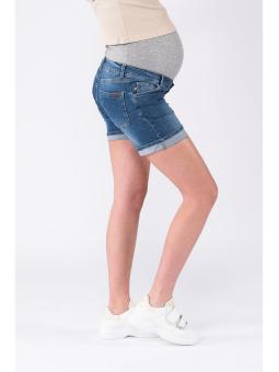 Shorts de Grossesse en Jeans Stone Wash