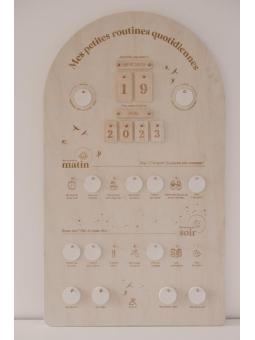 Tableau en Bois "Mes Petites Routines"